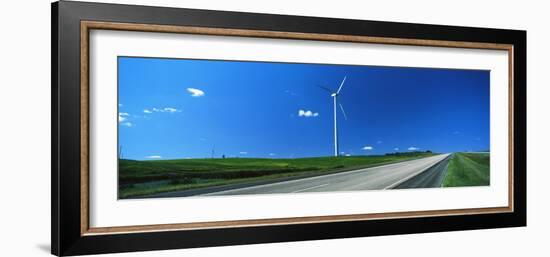 Windmill along US Route 83, North Dakota, USA-null-Framed Photographic Print