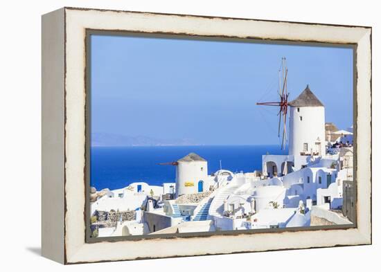 Windmill and Traditional Houses-Neale Clark-Framed Premier Image Canvas