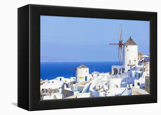 Windmill and Traditional Houses-Neale Clark-Framed Premier Image Canvas