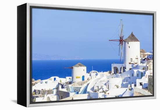 Windmill and Traditional Houses-Neale Clark-Framed Premier Image Canvas