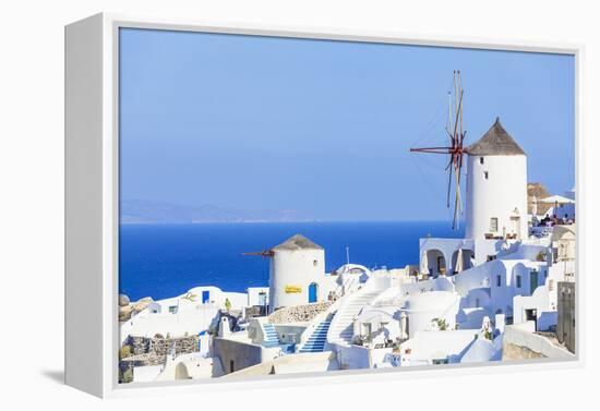 Windmill and Traditional Houses-Neale Clark-Framed Premier Image Canvas