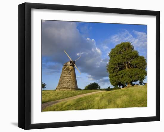 Windmill at Bettys Hope Historic Sugar Plantation, Antigua, Leeward Islands, West Indies, Caribbean-Gavin Hellier-Framed Photographic Print