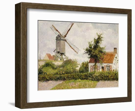 Windmill at Knock, Belgium, 1894-Camille Pissarro-Framed Giclee Print