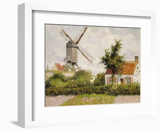 Windmill at Knock, Belgium, 1894-Camille Pissarro-Framed Giclee Print