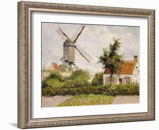 Windmill at Knock, Belgium, 1894-Camille Pissarro-Framed Giclee Print