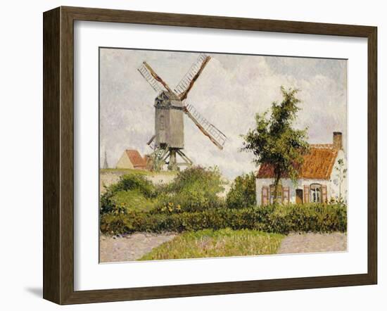 Windmill at Knock, Belgium, 1894-Camille Pissarro-Framed Giclee Print