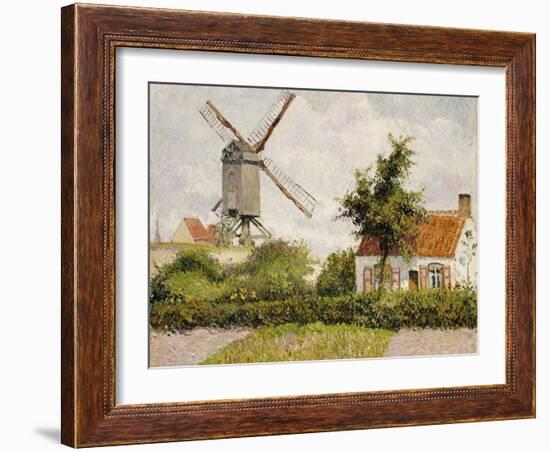 Windmill at Knock, Belgium, 1894-Camille Pissarro-Framed Giclee Print