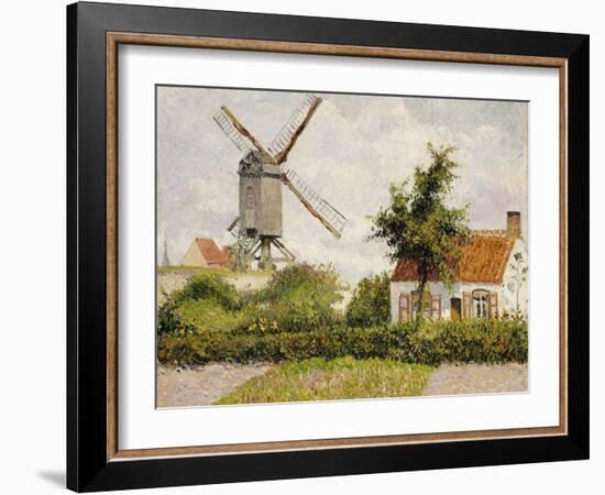 Windmill at Knock, Belgium, 1894-Camille Pissarro-Framed Giclee Print