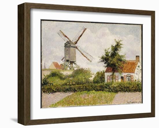 Windmill at Knokke, Belgium, 1894-Camille Pissarro-Framed Giclee Print