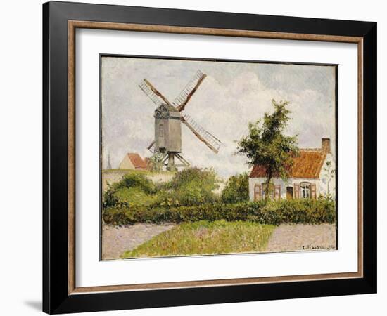 Windmill at Knokke, Belgium, 1894-Camille Pissarro-Framed Giclee Print