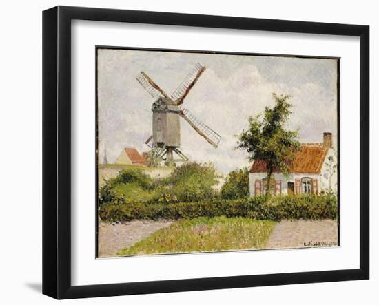 Windmill at Knokke, Belgium, 1894-Camille Pissarro-Framed Giclee Print