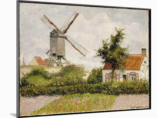 Windmill at Knokke, Belgium, 1894-Camille Pissarro-Mounted Giclee Print