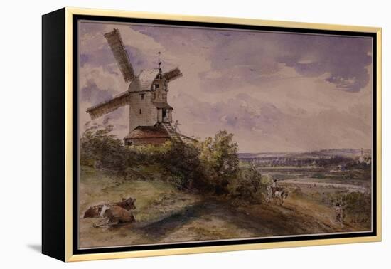 Windmill at Stoke, Near Ipswich-John Constable-Framed Premier Image Canvas