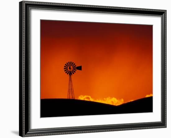 Windmill at Sunset, Palouse Region, Washington, USA-Art Wolfe-Framed Photographic Print