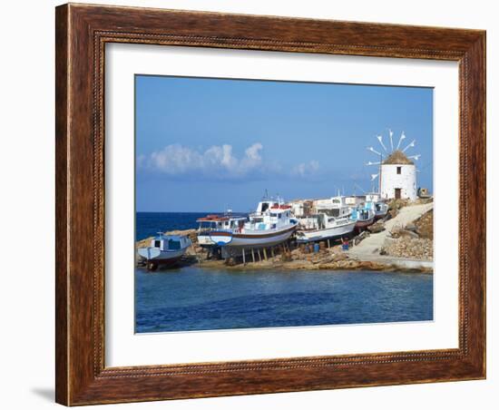 Windmill, Hora, Chora, Koufonissia, Cyclades, Aegean, Greek Islands, Greece, Europe-Tuul-Framed Photographic Print