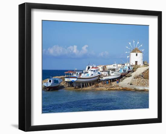 Windmill, Hora, Chora, Koufonissia, Cyclades, Aegean, Greek Islands, Greece, Europe-Tuul-Framed Photographic Print