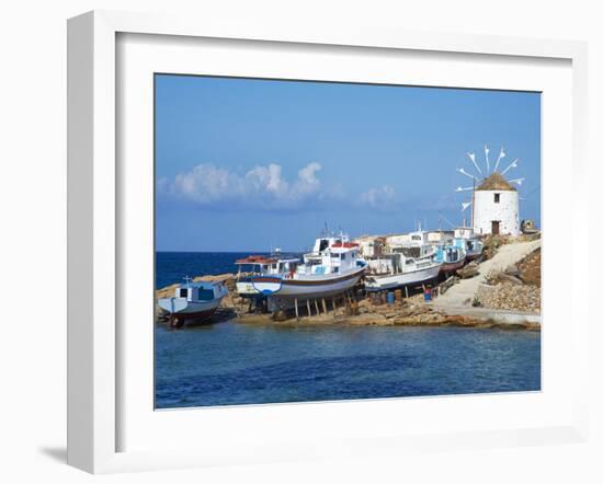 Windmill, Hora, Chora, Koufonissia, Cyclades, Aegean, Greek Islands, Greece, Europe-Tuul-Framed Photographic Print