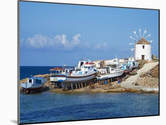 Windmill, Hora, Chora, Koufonissia, Cyclades, Aegean, Greek Islands, Greece, Europe-Tuul-Mounted Photographic Print