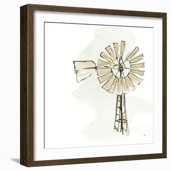 Windmill I Neutral-Chris Paschke-Framed Art Print