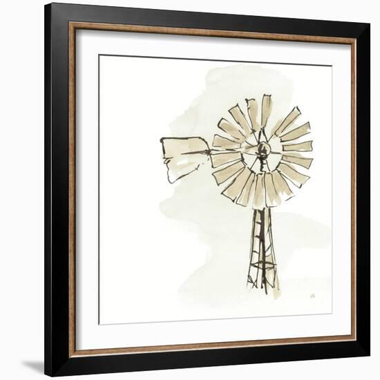 Windmill I Neutral-Chris Paschke-Framed Art Print