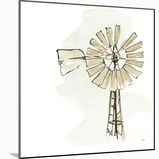 Windmill I Neutral-Chris Paschke-Mounted Art Print