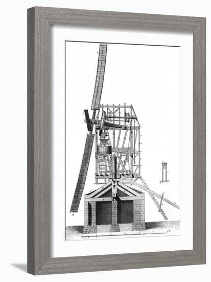 Windmill in 18th C.-null-Framed Art Print