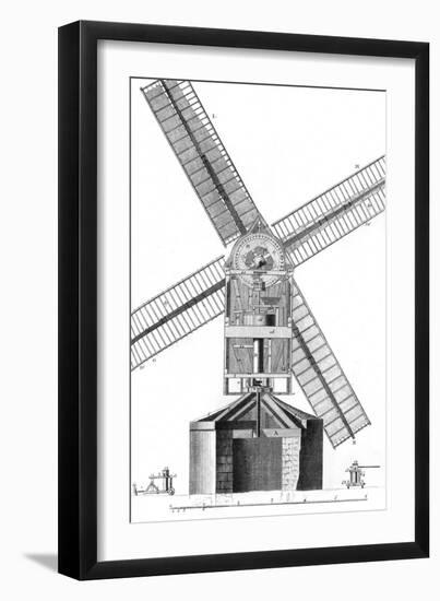 Windmill in 18th C.-null-Framed Art Print