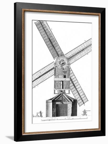 Windmill in 18th C.-null-Framed Art Print