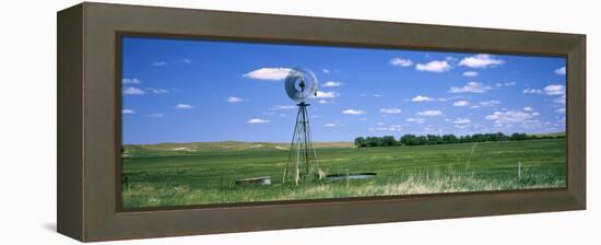 Windmill in a Field, Nebraska, USA-null-Framed Stretched Canvas