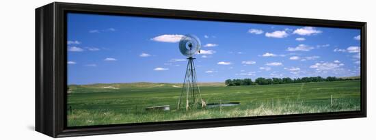 Windmill in a Field, Nebraska, USA-null-Framed Stretched Canvas