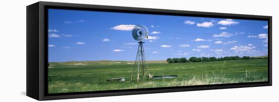 Windmill in a Field, Nebraska, USA-null-Framed Stretched Canvas