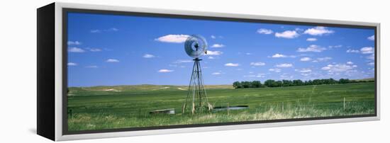 Windmill in a Field, Nebraska, USA-null-Framed Stretched Canvas