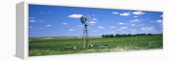 Windmill in a Field, Nebraska, USA-null-Framed Stretched Canvas