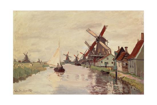 Windmill In Holland 1871 Giclee Print Claude Monet Art Com