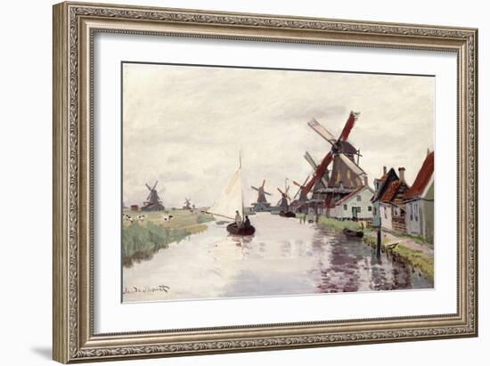 Windmill in Holland, 1871-Claude Monet-Framed Giclee Print