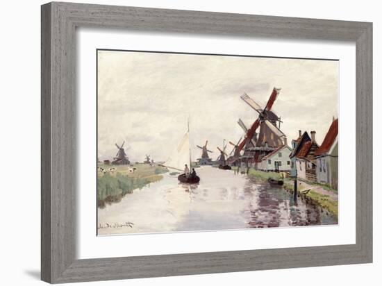 Windmill in Holland, 1871-Claude Monet-Framed Giclee Print