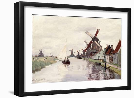 Windmill in Holland, 1871-Claude Monet-Framed Giclee Print