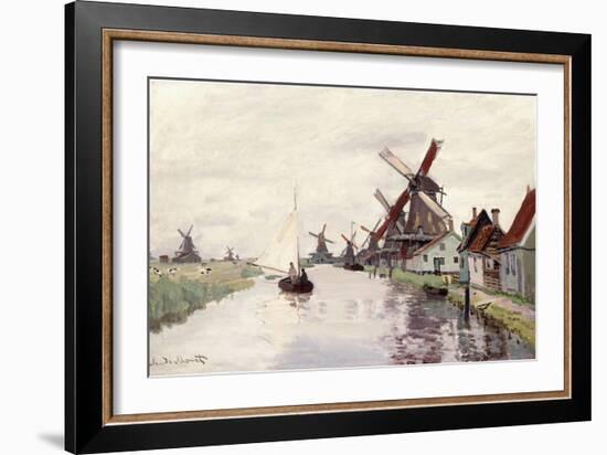 Windmill in Holland, 1871-Claude Monet-Framed Giclee Print