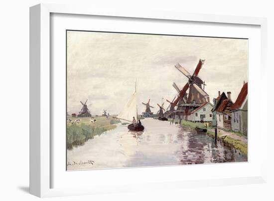 Windmill in Holland, 1871-Claude Monet-Framed Giclee Print