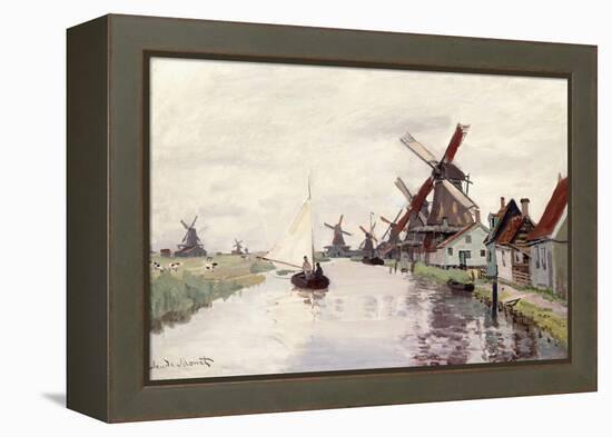 Windmill in Holland, 1871-Claude Monet-Framed Premier Image Canvas