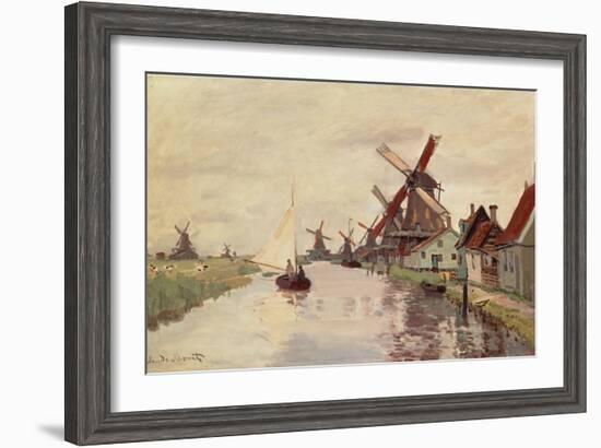 Windmill in Holland, 1871-Claude Monet-Framed Giclee Print