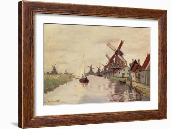 Windmill in Holland, 1871-Claude Monet-Framed Giclee Print