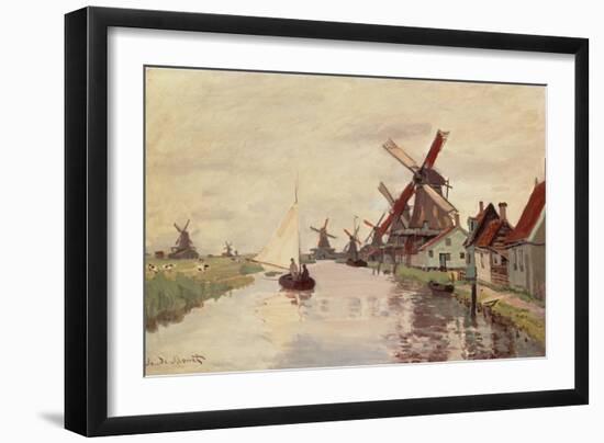 Windmill in Holland, 1871-Claude Monet-Framed Giclee Print