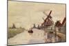 Windmill in Holland, 1871-Claude Monet-Mounted Giclee Print