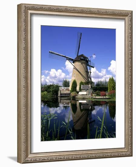 Windmill in Kinderdijk, Holland-Michael DeFreitas-Framed Photographic Print