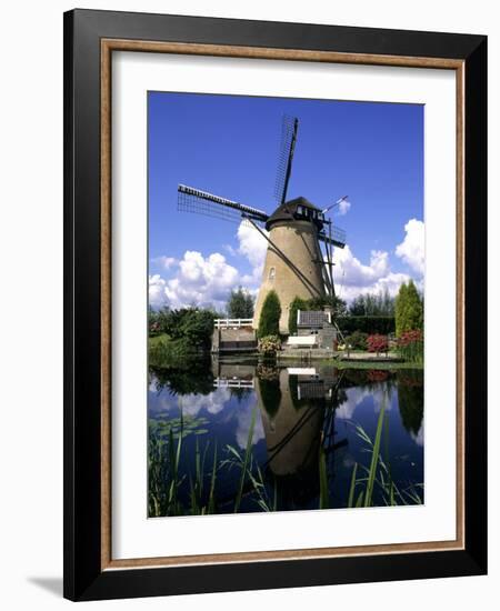 Windmill in Kinderdijk, Holland-Michael DeFreitas-Framed Photographic Print