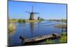 Windmill in Kinderdijk, UNESCO World Heritage Site, South Holland, Netherlands, Europe-Hans-Peter Merten-Mounted Photographic Print
