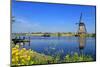 Windmill in Kinderdijk, UNESCO World Heritage Site, South Holland, Netherlands, Europe-Hans-Peter Merten-Mounted Photographic Print