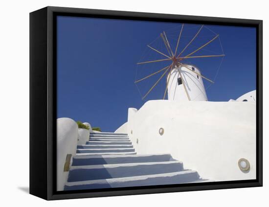 Windmill in Oia, Santorini, Cyclades, Greek Islands, Greece, Europe-Papadopoulos Sakis-Framed Premier Image Canvas