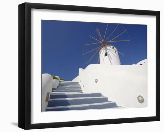 Windmill in Oia, Santorini, Cyclades, Greek Islands, Greece, Europe-Papadopoulos Sakis-Framed Photographic Print